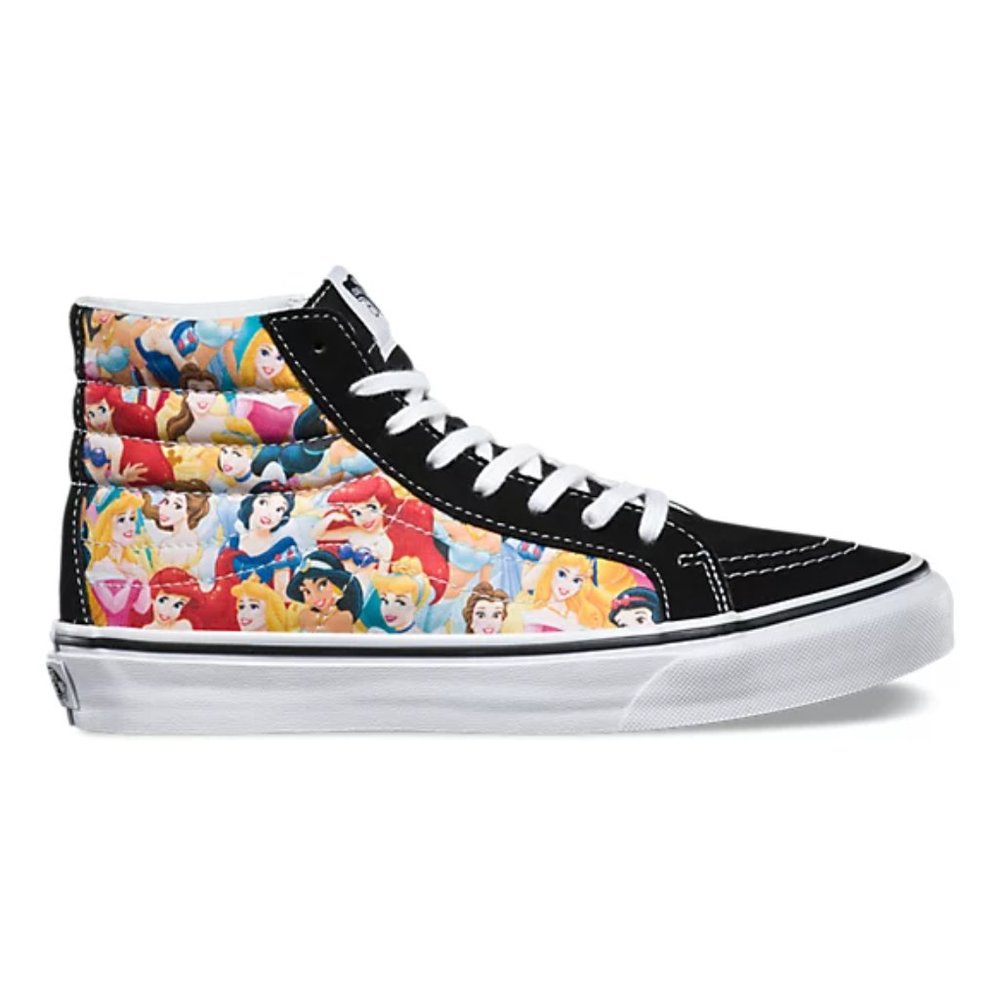 Vans Women's Black and Multicolor High-Top Sneakers
